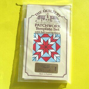 Vintage patchwork template set WOOD LILY